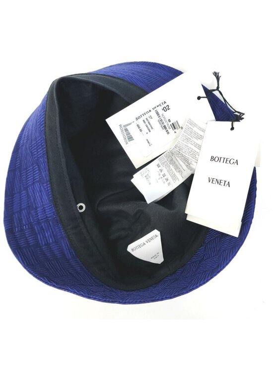 Bottega Veneta Intrecciato Jacquard Bucket Hat Unicorn Blue Size M - Italy Made